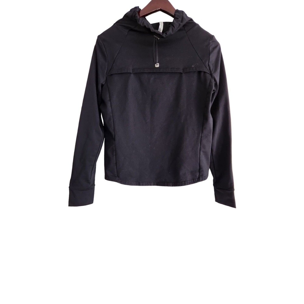 Fabletics Jolie Jacket Women's Size XS Black Lace‎ Funnel Neck Drawstring
